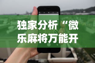 独家分析“微乐麻将万能开挂器苹果版”开挂(透视)辅助神器