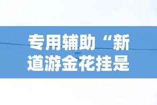 专用辅助“新道游金花挂是真的吗”辅助透视教程
