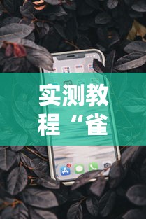 实测教程“雀神麻将提高胜率”科技辅助神器手机